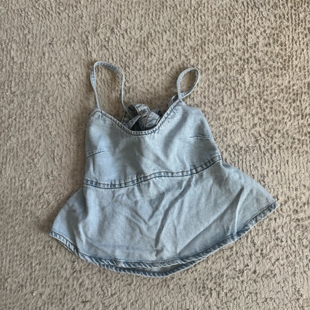 Light Blue Denim Tank Top